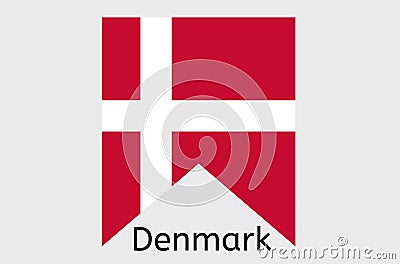 Danish flag icon, Denmark country flag vector illustration Vector Illustration